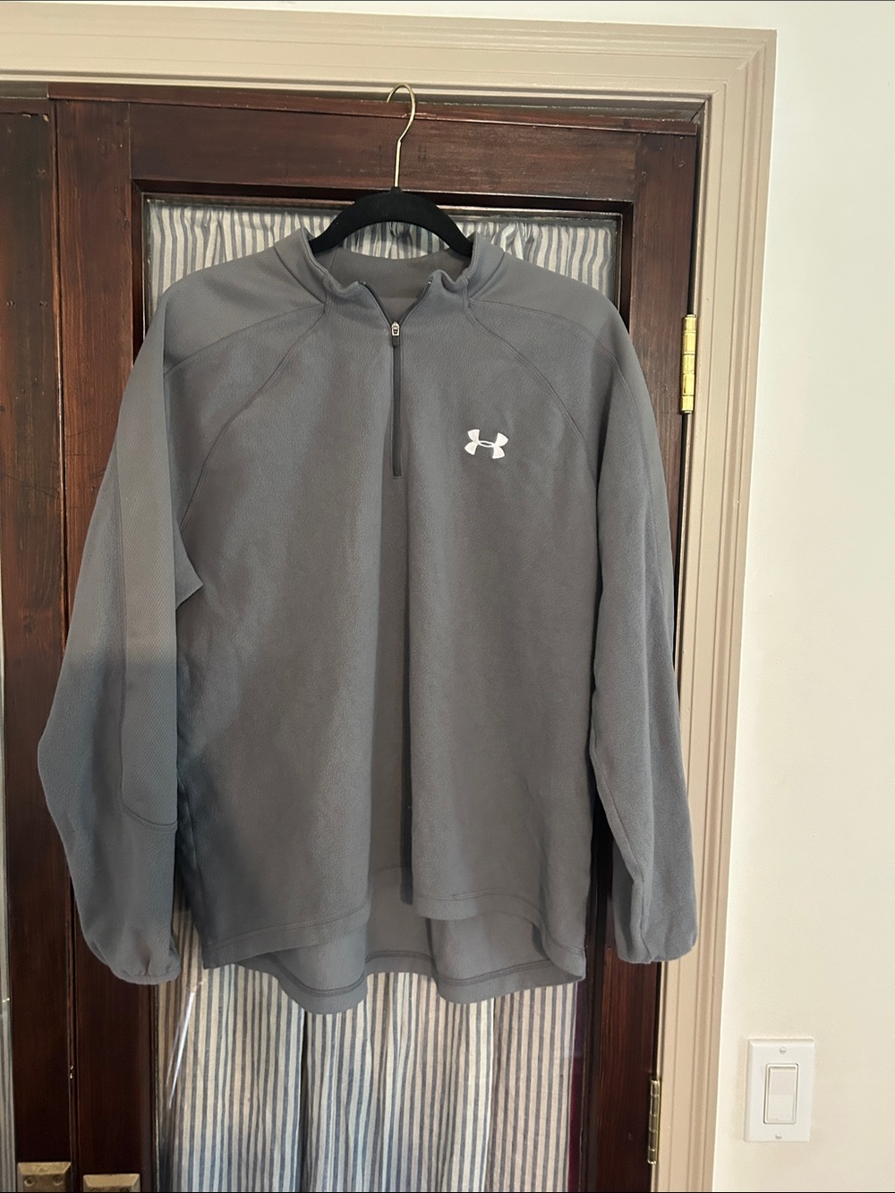 Under Armour Light Gray Quarter-Zip Fleece Pullover